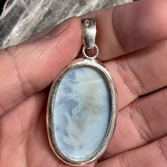 Blue Opal Pendant Crystal Stone Jewelry - Picture 5 of 7